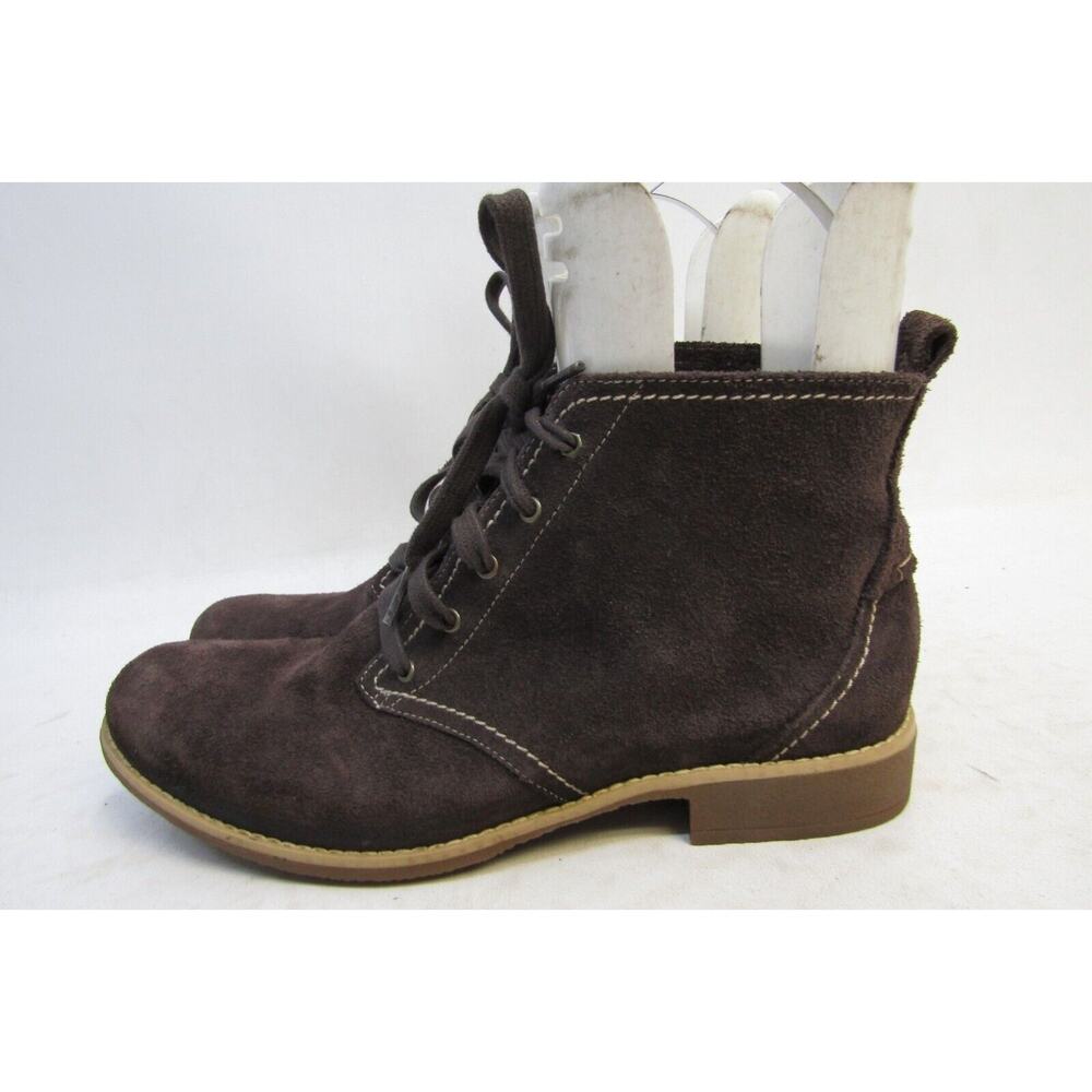 Timberland Womens Size 9.5 M Brown Suede Lace Up Ankle Fashion Boots